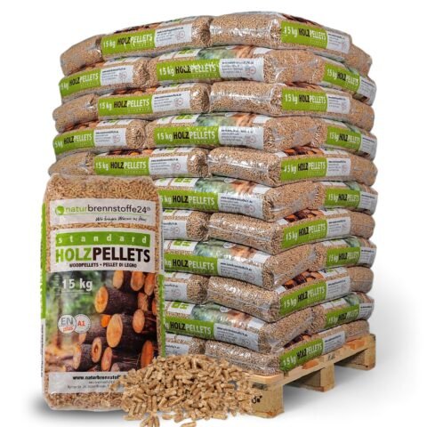 Holzpellets Palette 65 Säcke × 15 kg (975 kg)